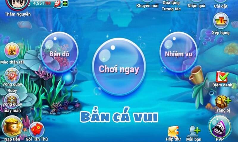 Bắn cá online có tỷ lệ trả thưởng cực cao
